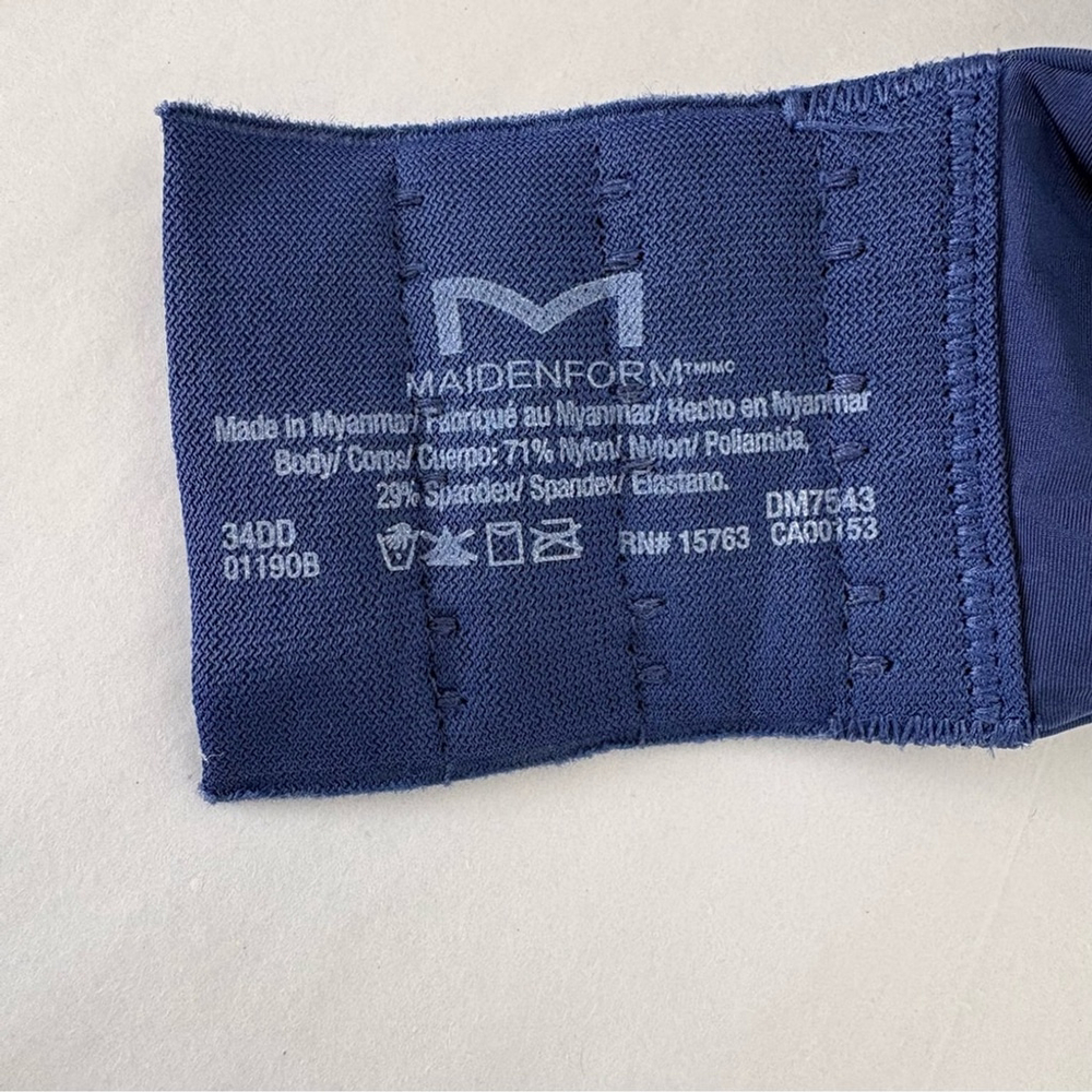 Maidenform Custom Lift T-Shirt Bra Navy 34DD EUC - Picture 5 of 6